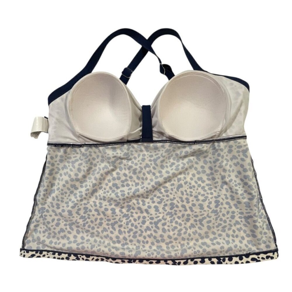 South Point Leopard Print Tankini Top Size 16W Adjustable Straps - Picture 5 of 5